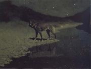 Frederic Remington Moonlight,Wolf oil painting picture wholesale